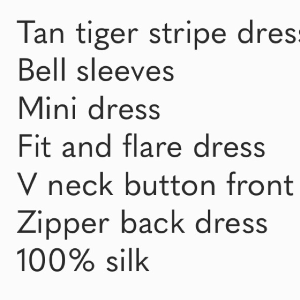 A.L.C. 100% Silk Dress long sleeve black tan tiger print Size 0 - Picture 12 of 12